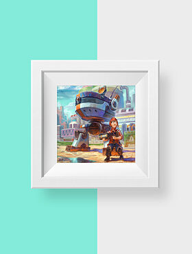 Tech Warrior Framed Art Print